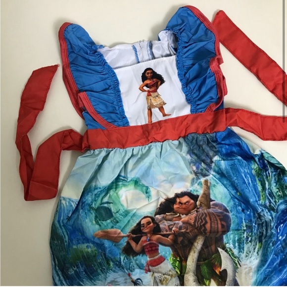 Moana Cute Dress Princess Girl - Picture 3 of 5